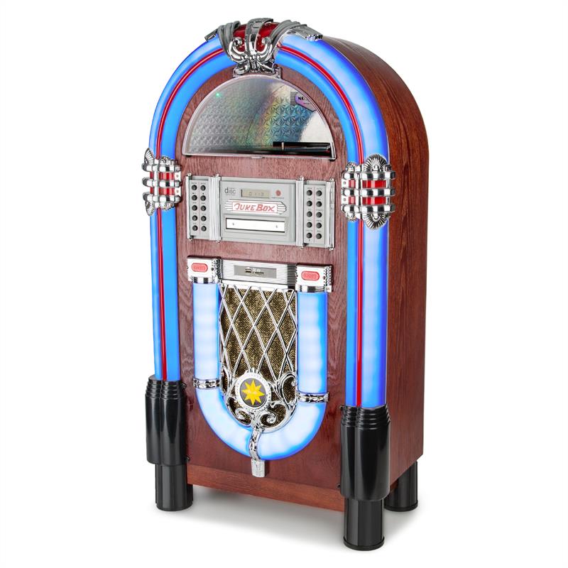 Auna Graceland TT, jukebox, bluetooth, phono, CD, USB, SD, MP3, AUX, FM – Obrázok 4