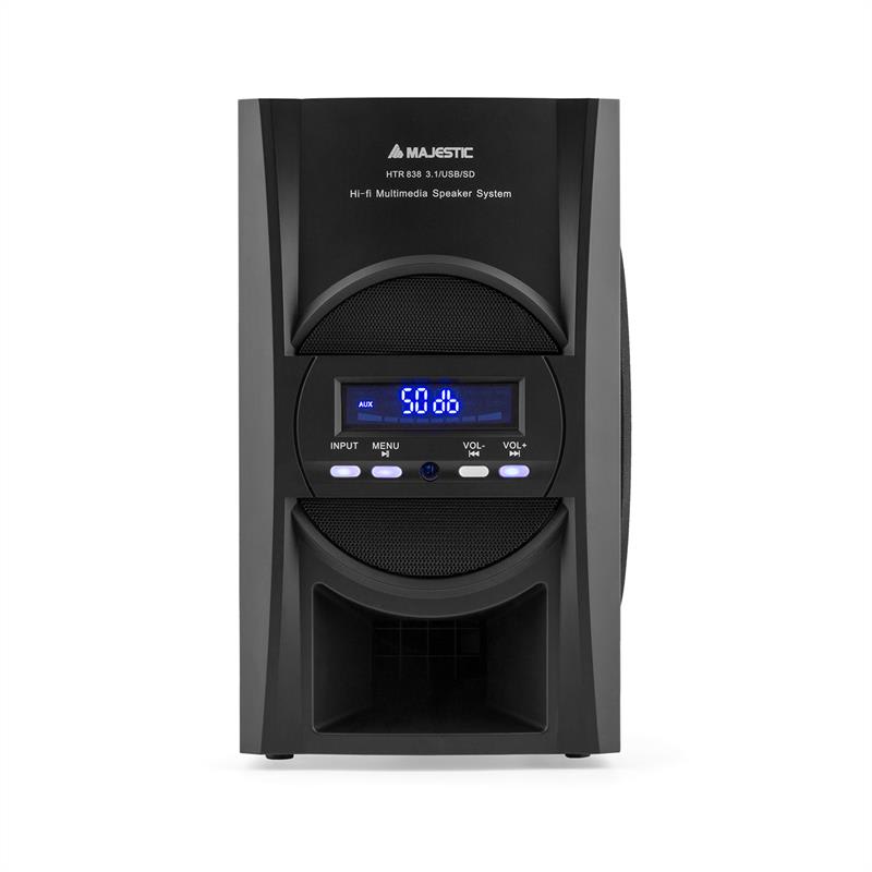 Majestic HTR 838 3.1 USB SD Audio systém domáceho kina USB SD MP3 FM – Obrázok 2