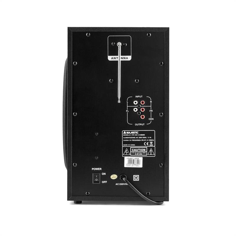 Majestic HTR 838 3.1 USB SD Audio systém domáceho kina USB SD MP3 FM – Obrázok 3