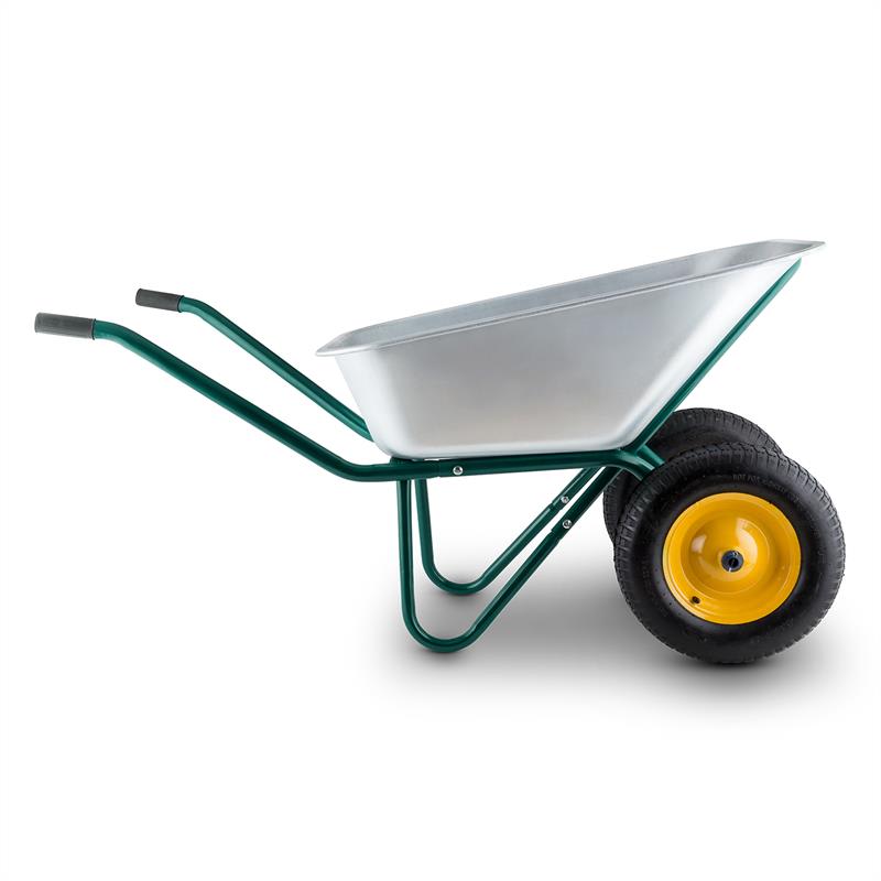 Waldbeck Heavyload, fúrik, 120 l, 320 kg, 2-kolieskový, oceľ, zelený – Obrázok 2