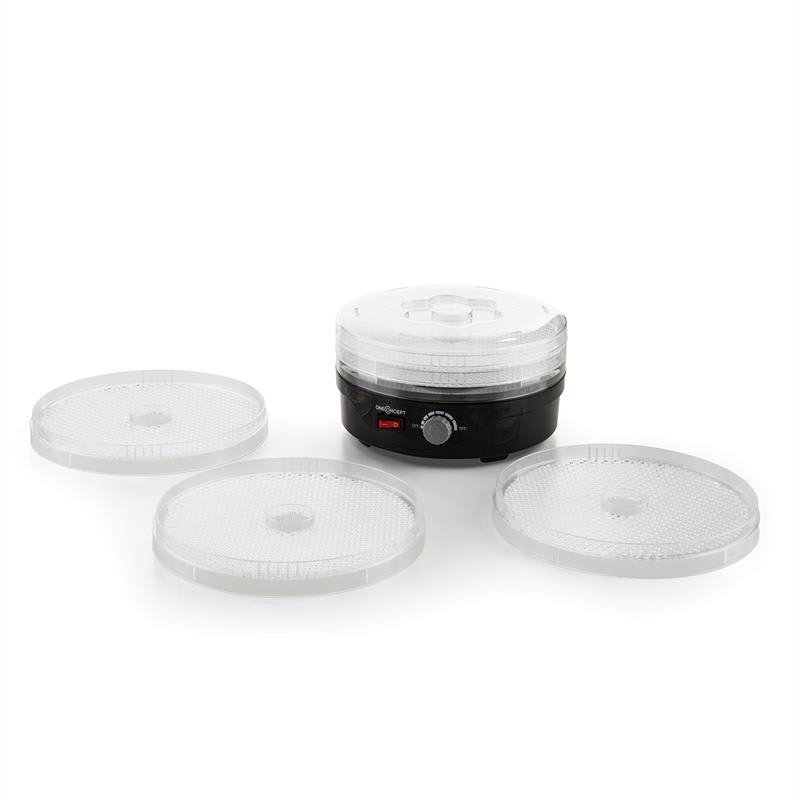 OneConcept Bonsai, čierna, sušička, 5 poschodí, dehydrátor, 250 W