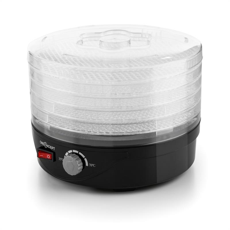 OneConcept Bonsai, čierna, sušička, 5 poschodí, dehydrátor, 250 W – Obrázok 2