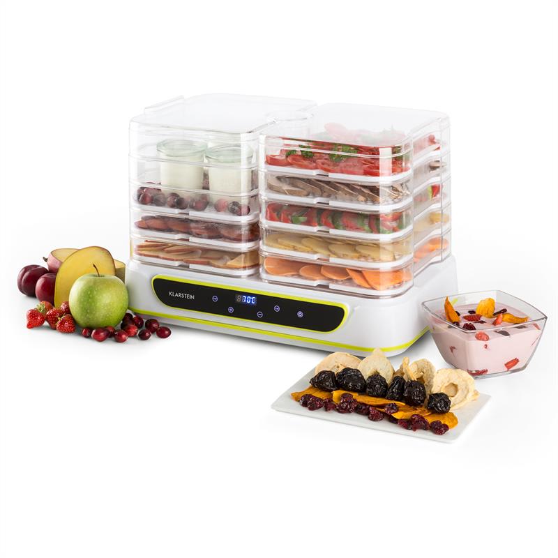 Klarstein Yoyoyofruit, biela, 2 v 1 sušička & jogurtovač, 2 x 5 poschodí, 550 W – Obrázok 4