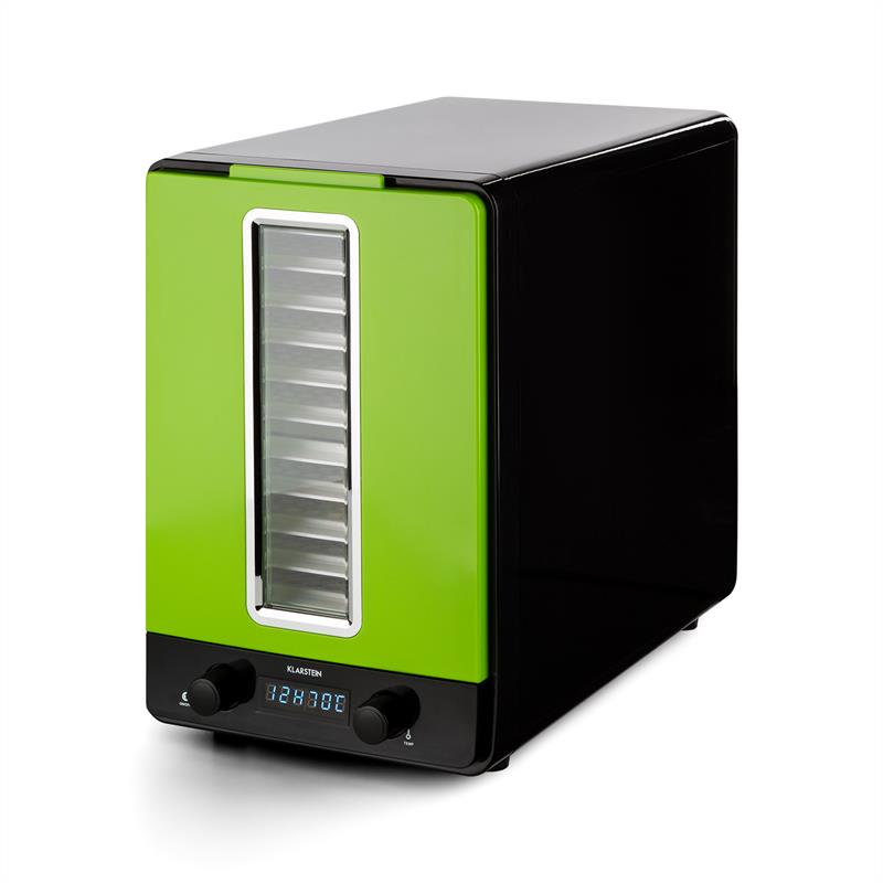 Klarstein Fruitcube, čierna/zelená, sušička, 550 W, 10 poschodí, dehydrátor – Obrázok 5