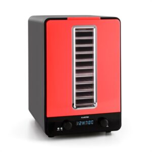 Klarstein Fruitcube, čierna/červená, sušička, 550 W, 10 poschodí, dehydrátor