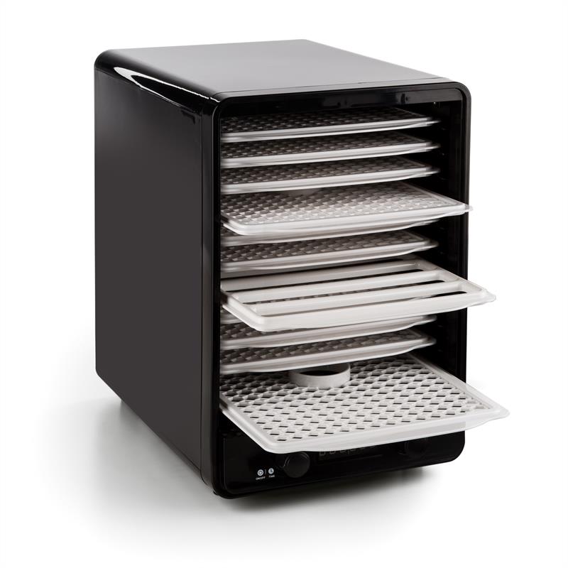 Klarstein Fruitcube, čierna/červená, sušička, 550 W, 10 poschodí, dehydrátor – Obrázok 2