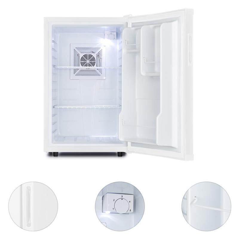 Klarstein Beerbauch chladnička minibar, 65 l, trieda A, biela – Obrázok 2