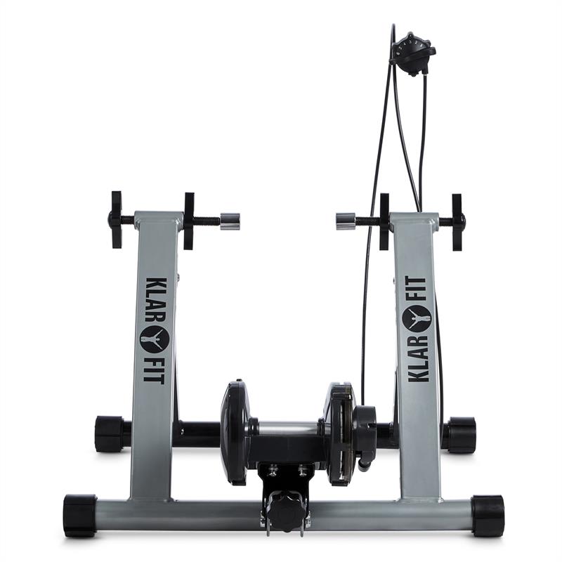 KLARFIT Tourek, strieborný, bicykel, rotopéd, domáci trenažér, 26/28 palcov, 100 kg, oceľ