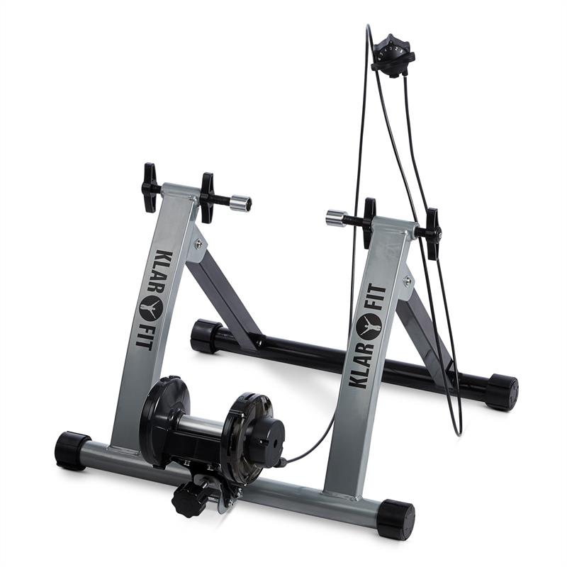 KLARFIT Tourek, strieborný, bicykel, rotopéd, domáci trenažér, 26/28 palcov, 100 kg, oceľ – Obrázok 4