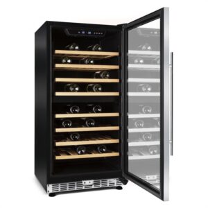 Klarstein Reserva 73D vinotéka 200L 73 fliaš, 2 zóny, ušľachtilá oceľ, čierna farba