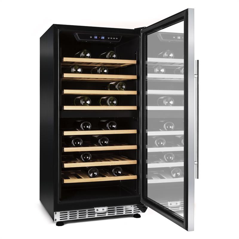 Klarstein Reserva 73D vinotéka 200L 73 fliaš, 2 zóny, ušľachtilá oceľ, čierna farba