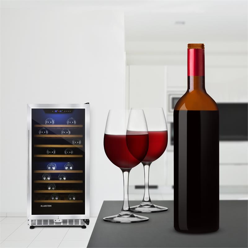 Klarstein Reserva 73D vinotéka 200L 73 fliaš, 2 zóny, ušľachtilá oceľ, čierna farba – Obrázok 4