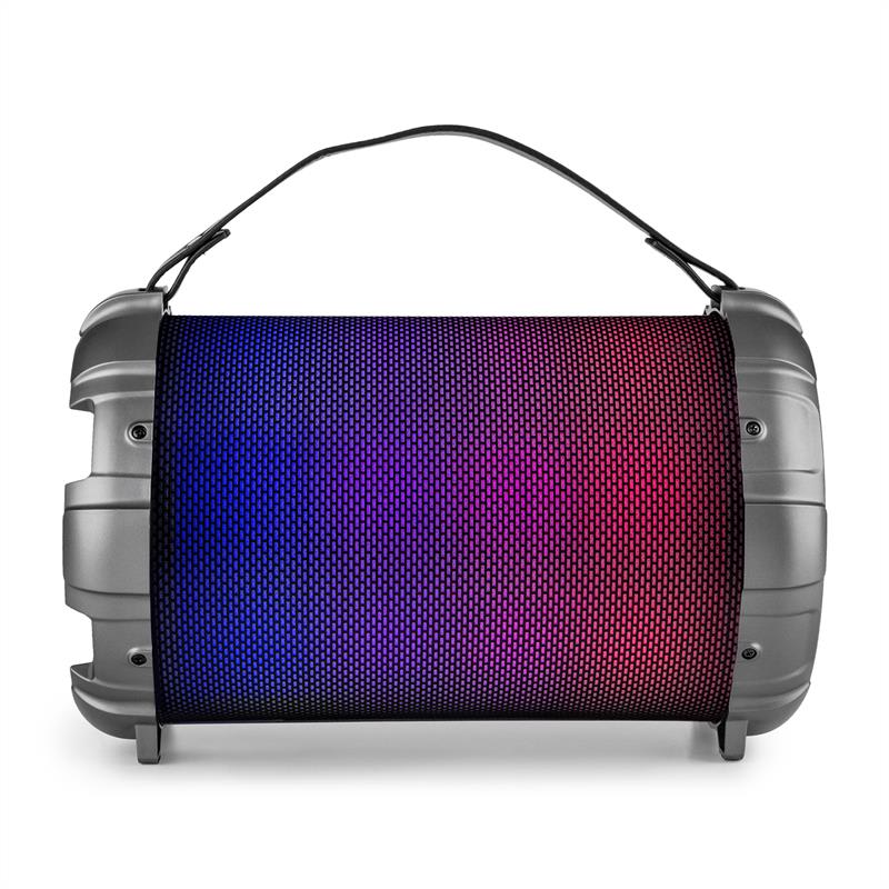 Auna Dr. Bang LED, metalíza, 2.1-BT-reproduktor, 20 W, RMS, USB, UKW, mikro SD, AUX, akumulátor, LED – Obrázok 2