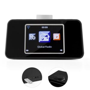 Auna i-snooze, čierne, internetové rádio, rádiobudík, WLAN, USB, 3,2" TFT farebný displej