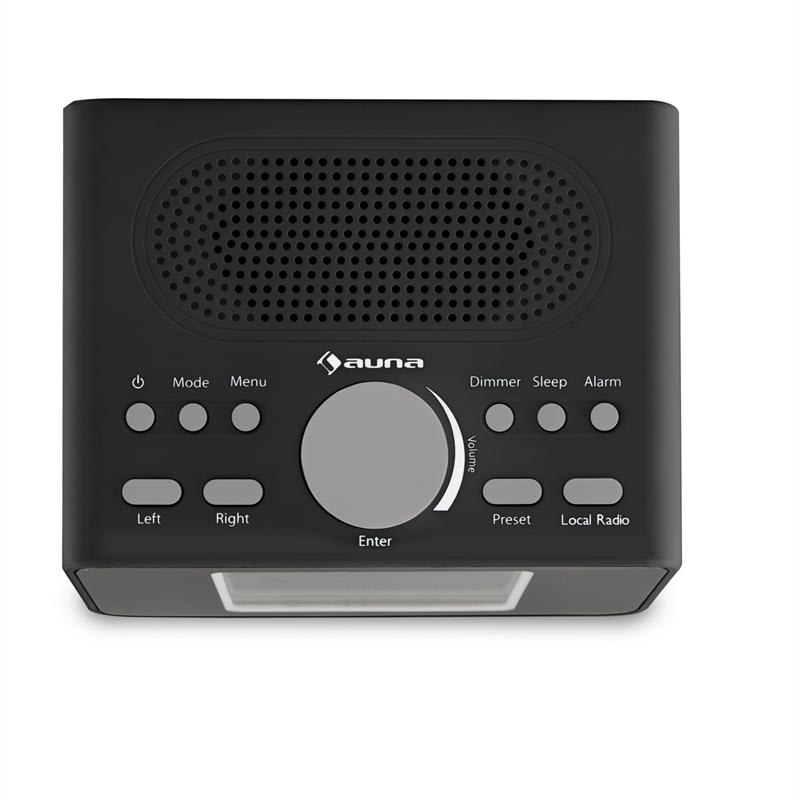 Auna i-snooze, čierne, internetové rádio, rádiobudík, WLAN, USB, 3,2" TFT farebný displej – Obrázok 2