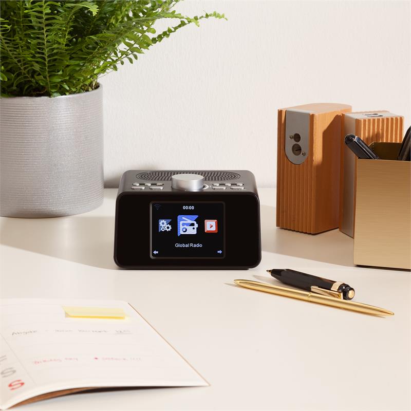 Auna i-snooze, biele, internetové rádio, WLAN, USB, AUX, 3,2" TFT farebný displej
