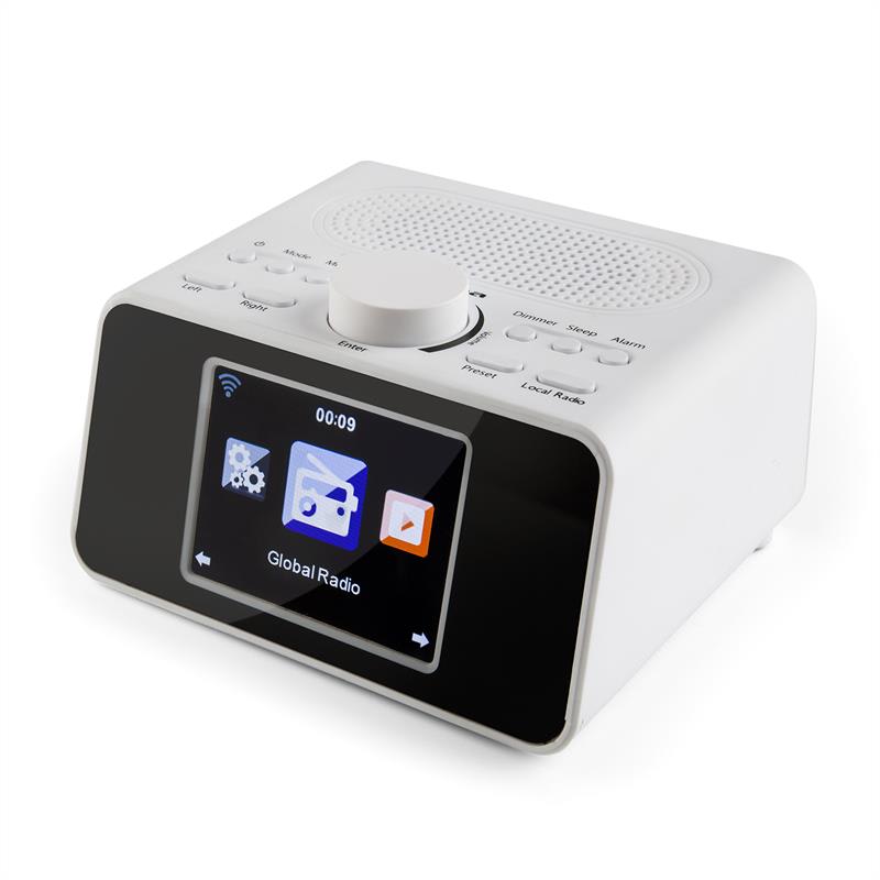 Auna i-snooze, biele, internetové rádio, WLAN, USB, AUX, 3,2" TFT farebný displej – Obrázok 4