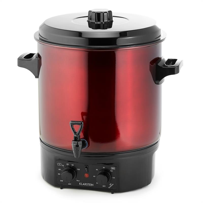 Klarstein Biggie, zavárací hrniec, 27 l, 2000 W, časovač, červený – Obrázok 3