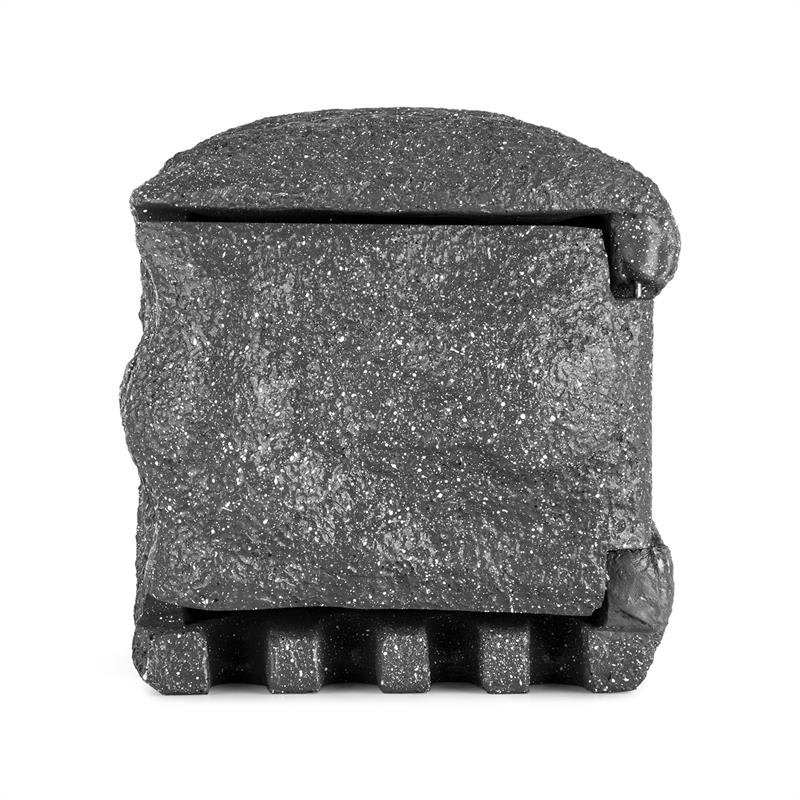 Waldbeck Power Rock Remote, záhradná zásuvka, 4-itý rozdeľovač, 3 m, diaľkové ovládanie, skala, tmavosivá – Obrázok 3