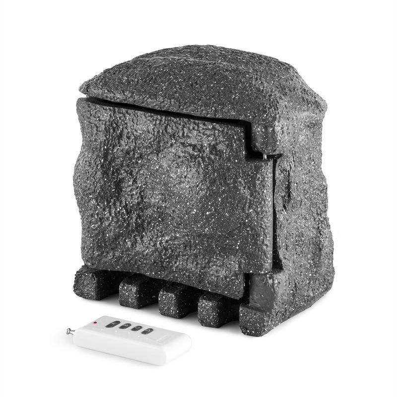 Waldbeck Power Rock Remote, záhradná zásuvka, 4-itý rozdeľovač, 3 m, diaľkové ovládanie, skala, tmavosivá – Obrázok 5