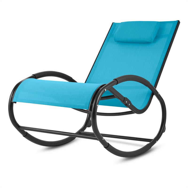 Blumfeldt Retiro, hojdacie kreslo, hliník, polyester, modré – Obrázok 4