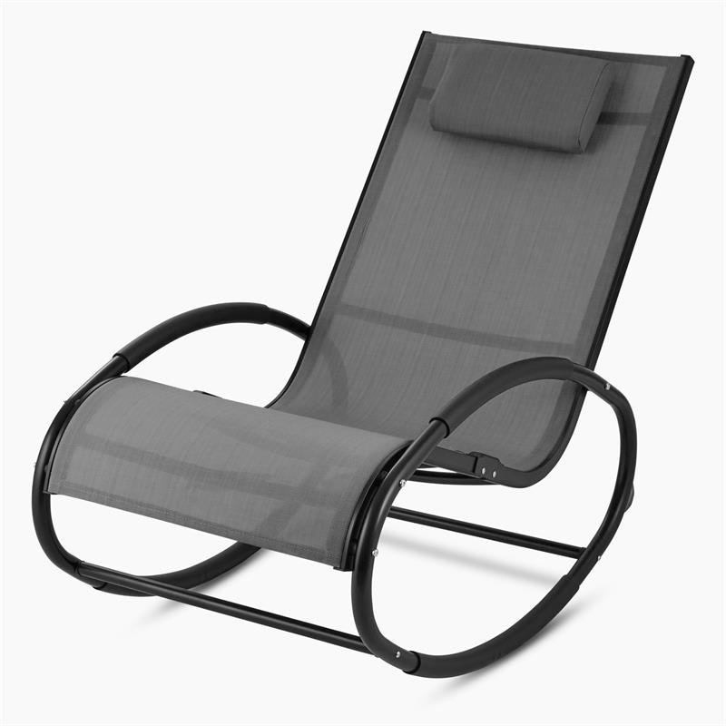Blumfeldt Retiro, hojdacie kreslo, hliník, polyester, šedé – Obrázok 3