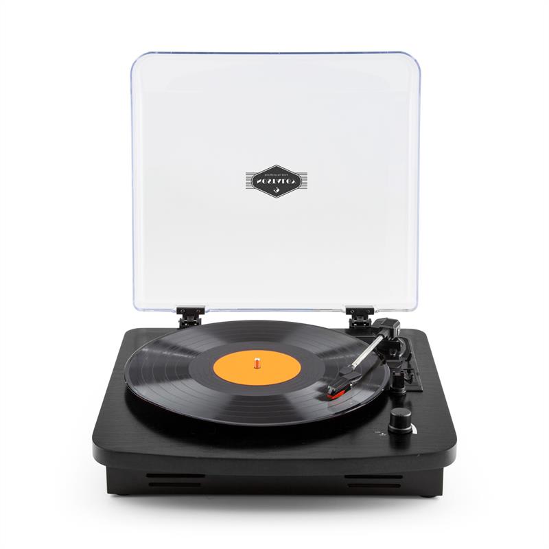 Auna TT370 retro gramofón, vstavané reproduktory, USB MP3 AUX, čierna