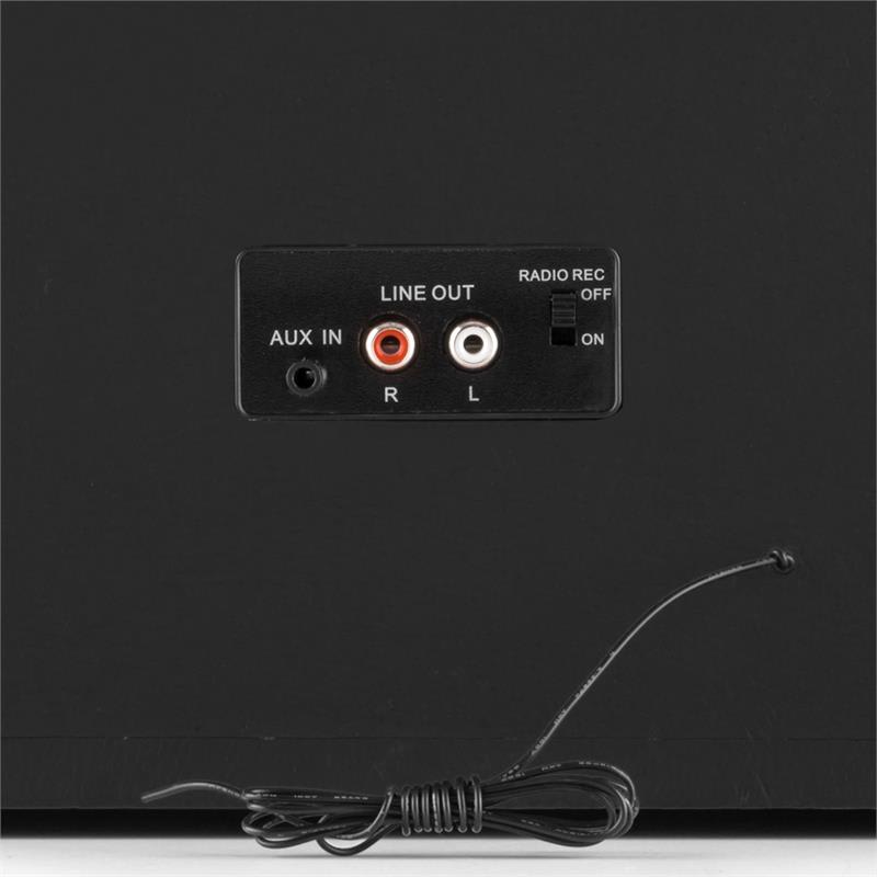 Auna Epoque 1907, retro audio systém, gramofón, kazety, bluetooth, USB, CD, AUX – Obrázok 5