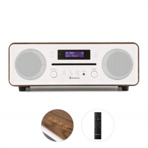Auna Melodia CD, orech, DAB+/FM stolové rádio, CD prehrávač, bluetooth, alarm, opakované budenie