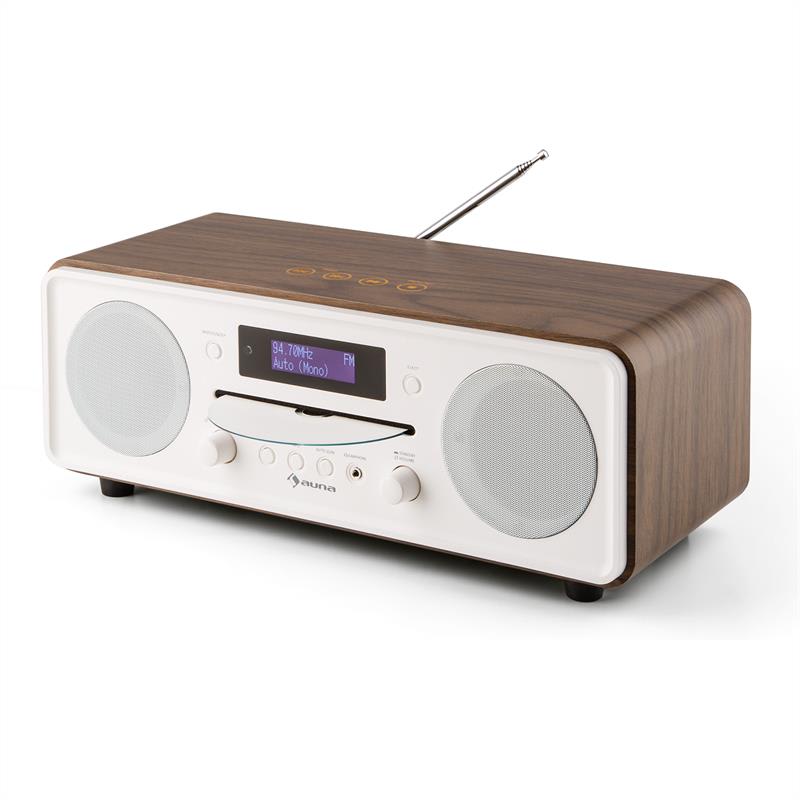 Auna Melodia CD, orech, DAB+/FM stolové rádio, CD prehrávač, bluetooth, alarm, opakované budenie – Obrázok 3