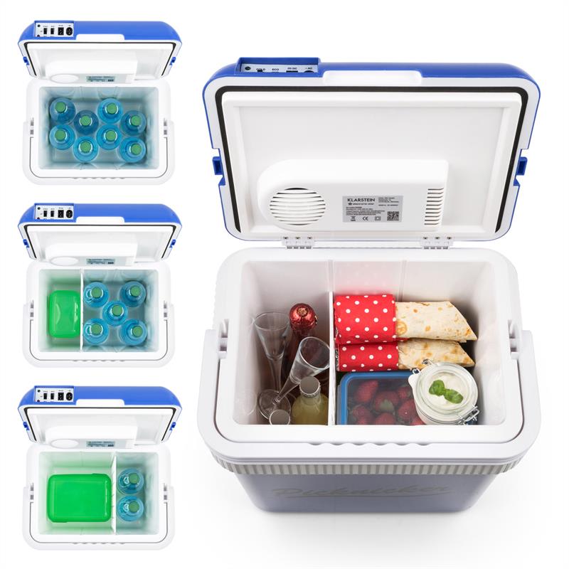 Klarstein Big Picknicker, termo chladiaci box, A++, AC/DC, auto, 24 l, modrý – Obrázok 3