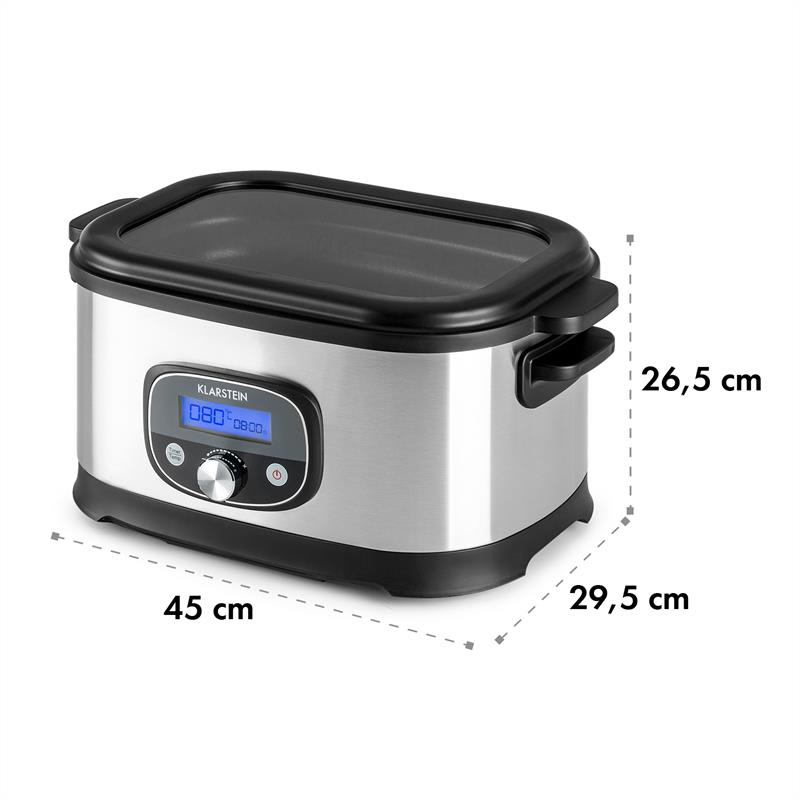 Klarstein Jacuzzi, varič sous vide, 6 l, 520 W, +/-0,5 °C, LCD, ušľachtilá oceľ, brúsená – Obrázok 4