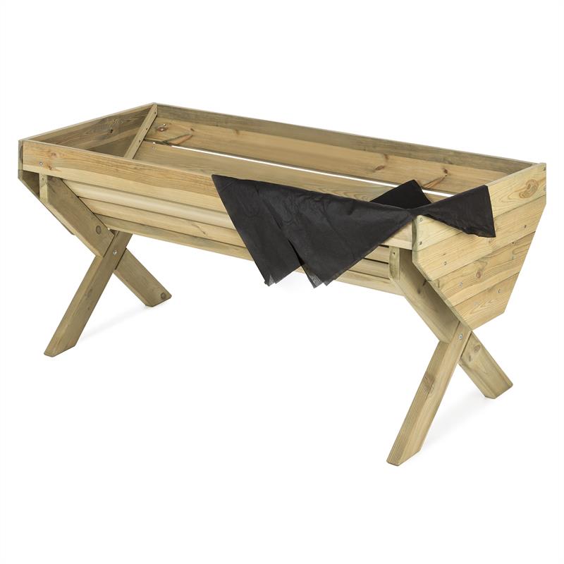 Blumfeldt Altiplano 150, vyvýšený záhon, 150 x 76 cm pestovateľská plocha, vrátane rúna, FSC - borovicové drevo