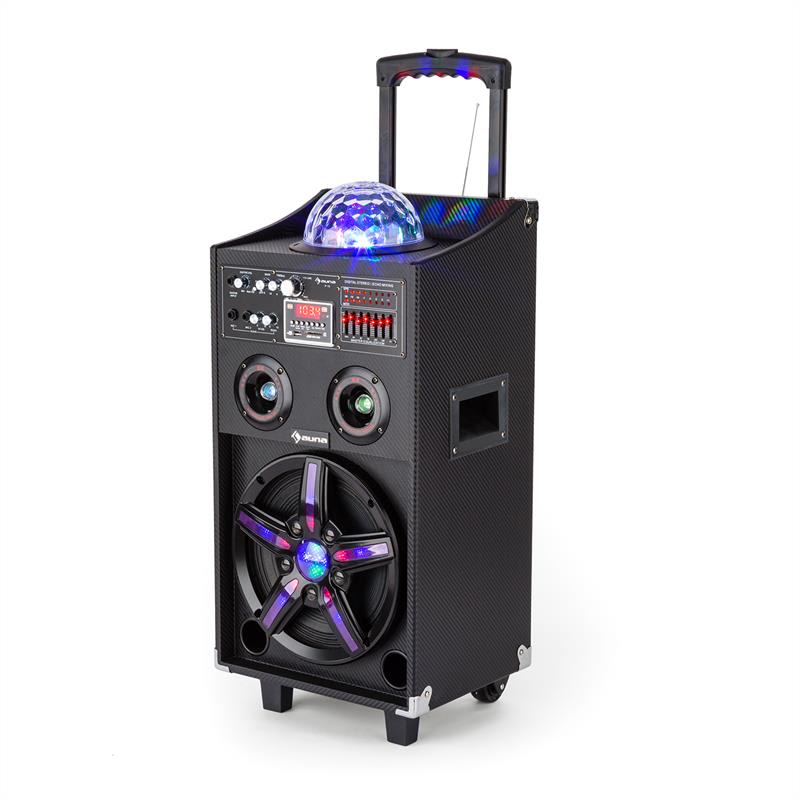 Auna DisGo Box 100, 100 W RMS, mobilný DJ reproduktor s disko svetlom, bluetooth, USB – Obrázok 5