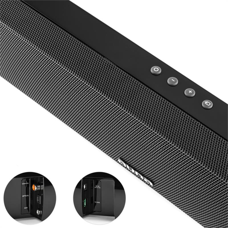 Auna Areal Bar 550, soundbar, subwoofer, 2.1 bluetooth, 60 W, RMS, AUX vstup – Obrázok 4
