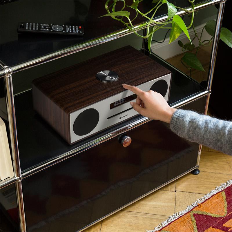 Auna Standford DAB-CD-rádio DAB+ bluetooth USB MP3 AUX FM, farba vlašského orecha