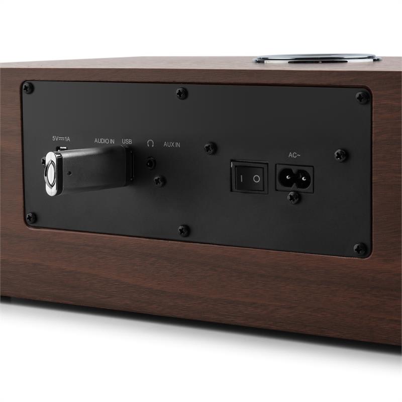 Auna Standford DAB-CD-rádio DAB+ bluetooth USB MP3 AUX FM, farba vlašského orecha – Obrázok 5