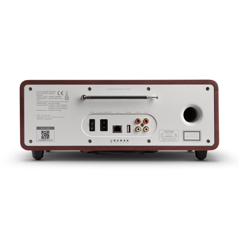 Numan Two, wenge, 2.1 internetové rádio, CD, 30 W, bluetooth, Spotify Connect – Obrázok 3