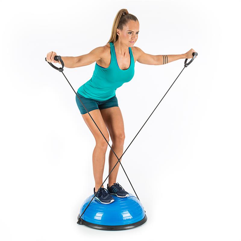 Capital Sports Balanci Pro Balance, balančná pologuľa,Ø58cm PVC/PP, expander, modrá – Obrázok 3