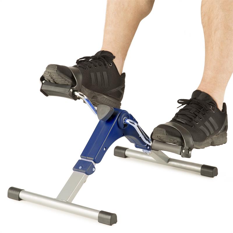 KLARFIT Continus Pro Mini Bike, pedálový prístroj na cvičenie, displej, sklápací, modrá farba – Obrázok 3
