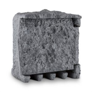 Waldbeck Timer Rock, záhradná zásuvka, 2-itý rozdeľovač, 1.5 m, spínacie hodiny, skala, tmavosivá