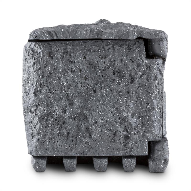 Waldbeck Timer Rock, záhradná zásuvka, 2-itý rozdeľovač, 1.5 m, spínacie hodiny, skala, tmavosivá – Obrázok 2