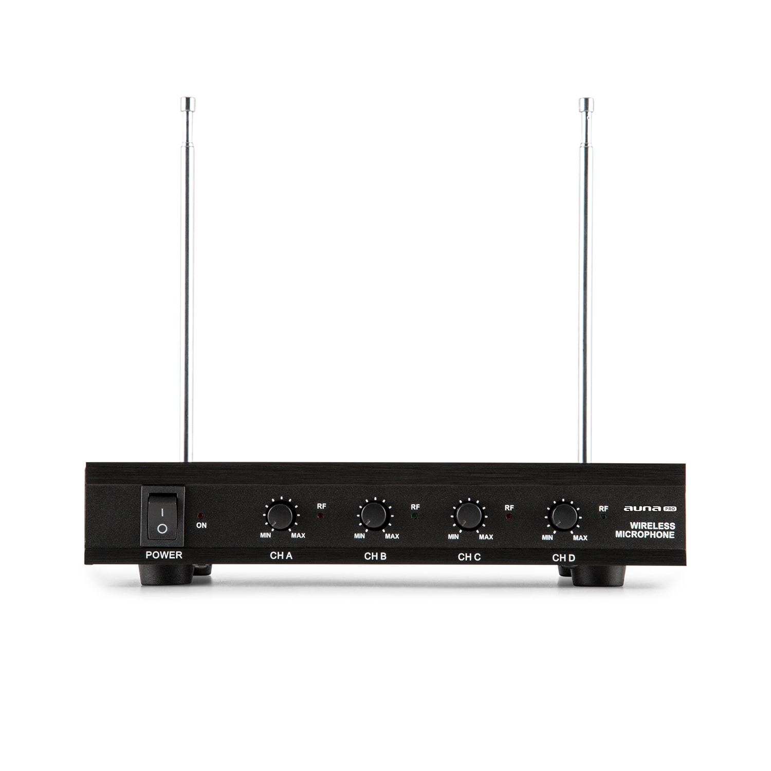 Auna Pro VHF-4-H-HS, 4-kanálová VHF mikrofónová sada 2 x headset 2 x ručný mikrofón 50m