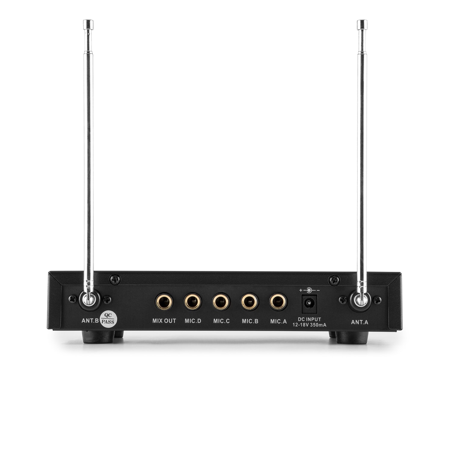 Auna Pro VHF-4-H-HS, 4-kanálová VHF mikrofónová sada 2 x headset 2 x ručný mikrofón 50m – Obrázok 2