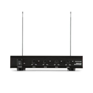 Auna Pro VHF-4-H 4-kanálová VHF mikrofónová sada 4x ručný mikrofón 50m