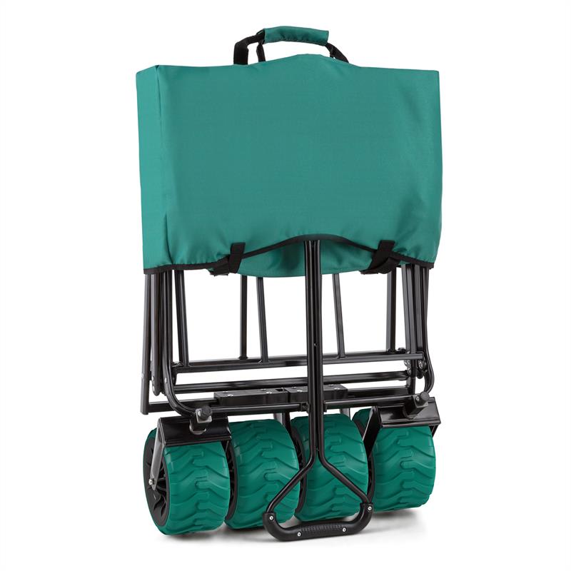 Waldbeck The Green, ručný vozík, skladací, 70 kg, 90 l, kolesá Ø 10 cm, zelený – Obrázok 3
