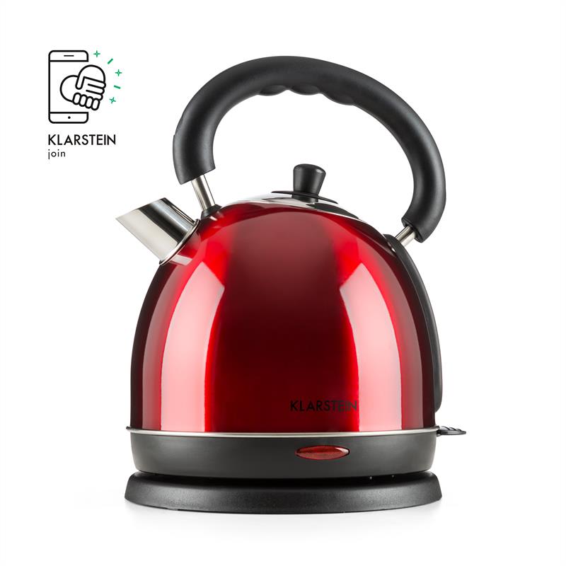 Klarstein Teatime varič na vodu čajová kanvica 1850-2200 W 1,8 l ušľachtilá oceľ rubínovo červená – Obrázok 5