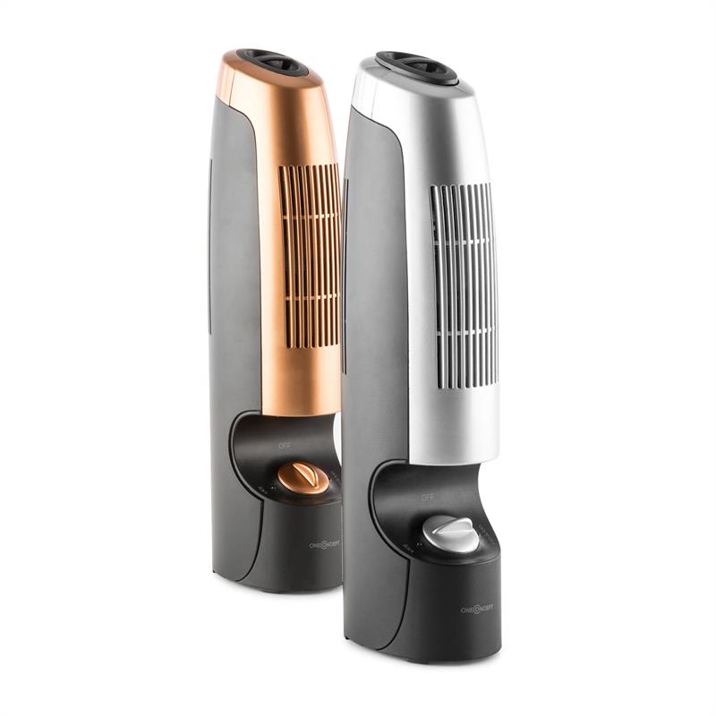 OneConcept St. Oberholz 2G, mini ionizátor a ventilátor, čierna/strieborná – Obrázok 4