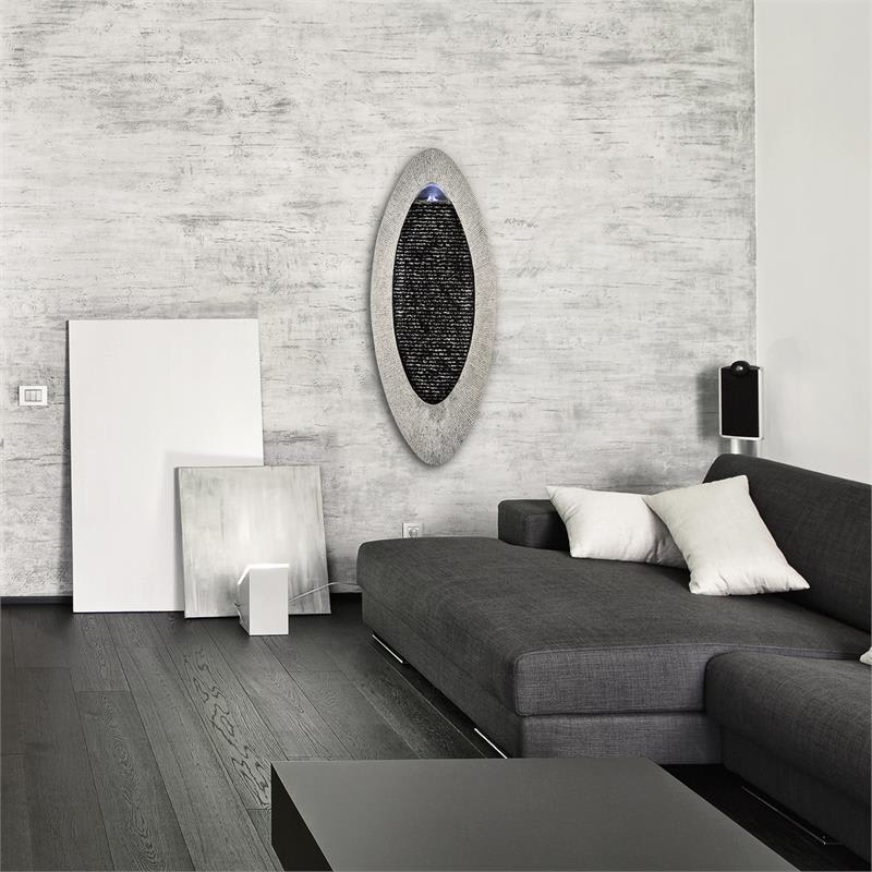 Blumfeldt Gavarnie, nástenná fontána, LED, 37.5 x 89.5 x 9 cm, oválna, 6 W pumpa, IP67