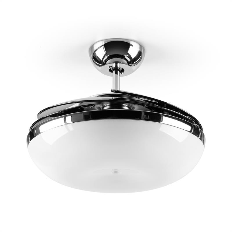 Klarstein Magnolia, stropný ventilátor, stropné svietidlo, 4-krídlový rotor Ø 117 cm/46", 95 W – Obrázok 5